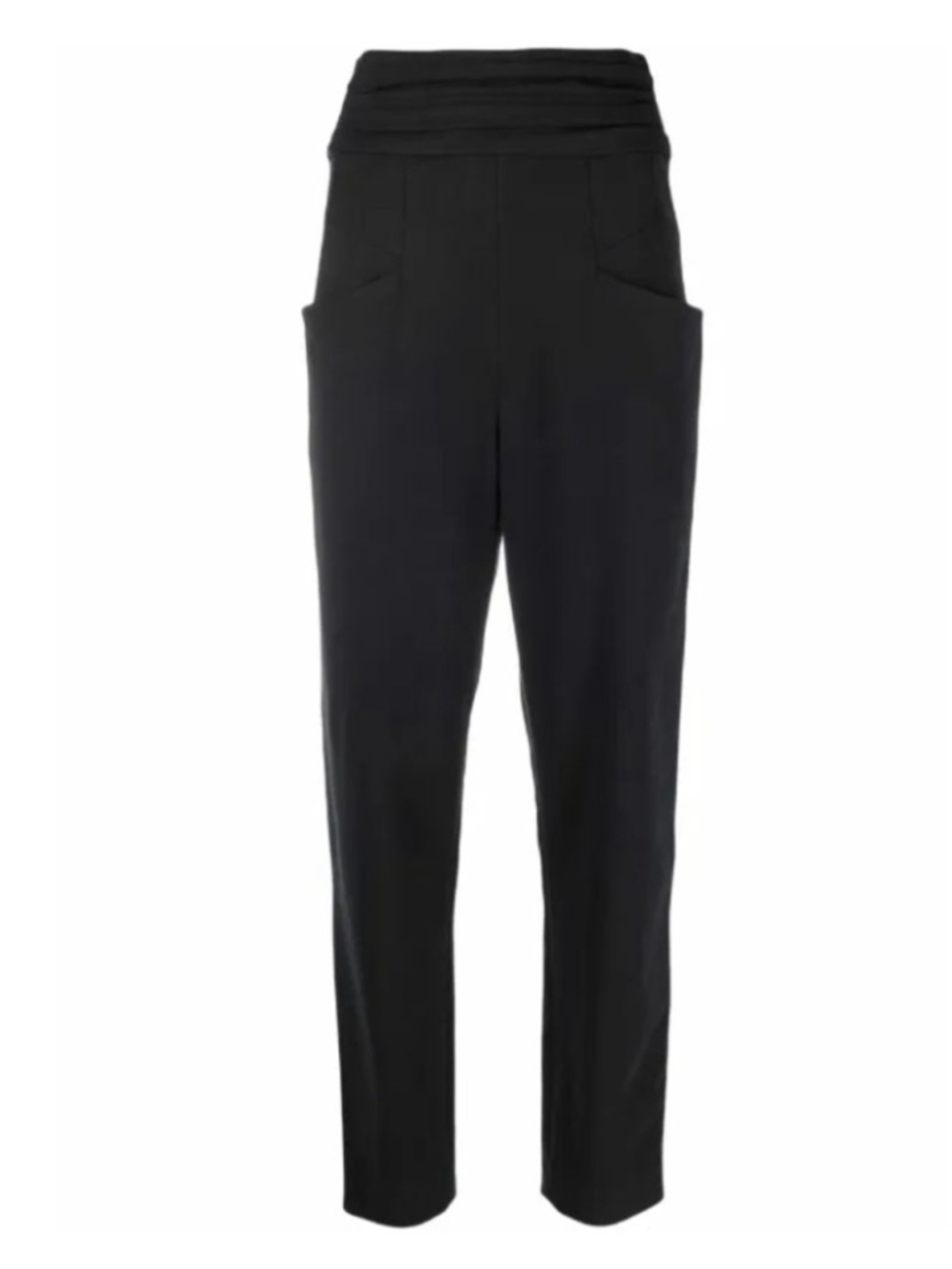 Isabel Marant Black Stoda High-Waist Tapered Trousers Size 4